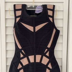 Herve Leger Bandage Sekai Cage Cutout Cocktail Dress XS